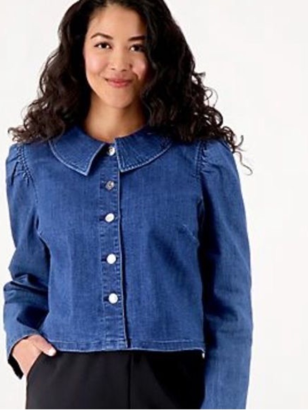 Girl With Curves NWT Feminine Denim Jacket 3X
